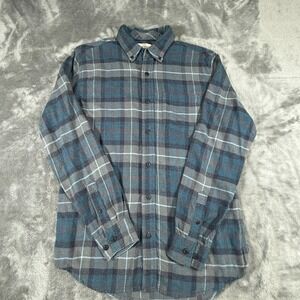 Weatherproof Original Vintage Luxe Flannel Shirt Men's Size Small Plaid Blue